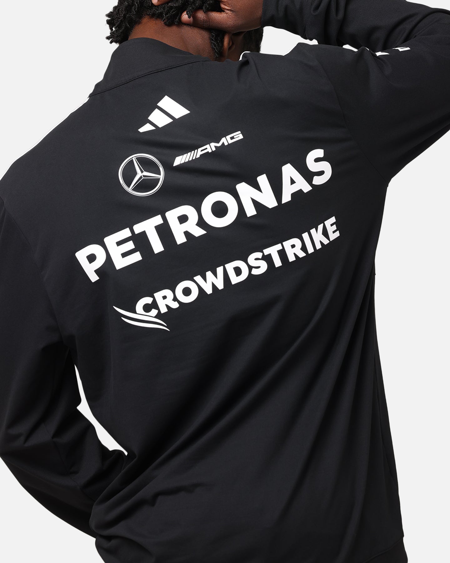 adidas x Mercedes-AMG PETRONAS Formula One F1 2025 Team Quarter Zip Jacket Black/White