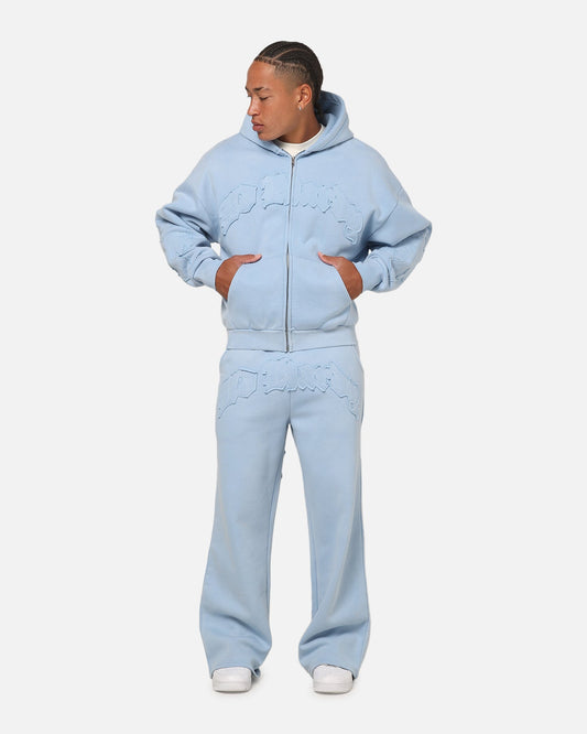 Ed Hardy Fray Zip Hoodie Blue