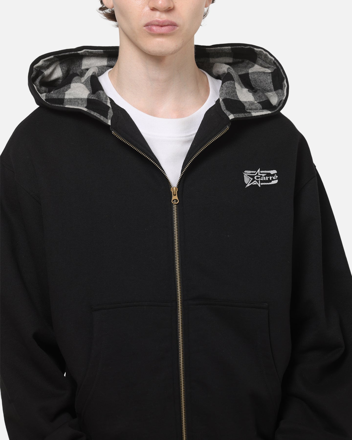 Carre True Form Hoodie Black/Plaid