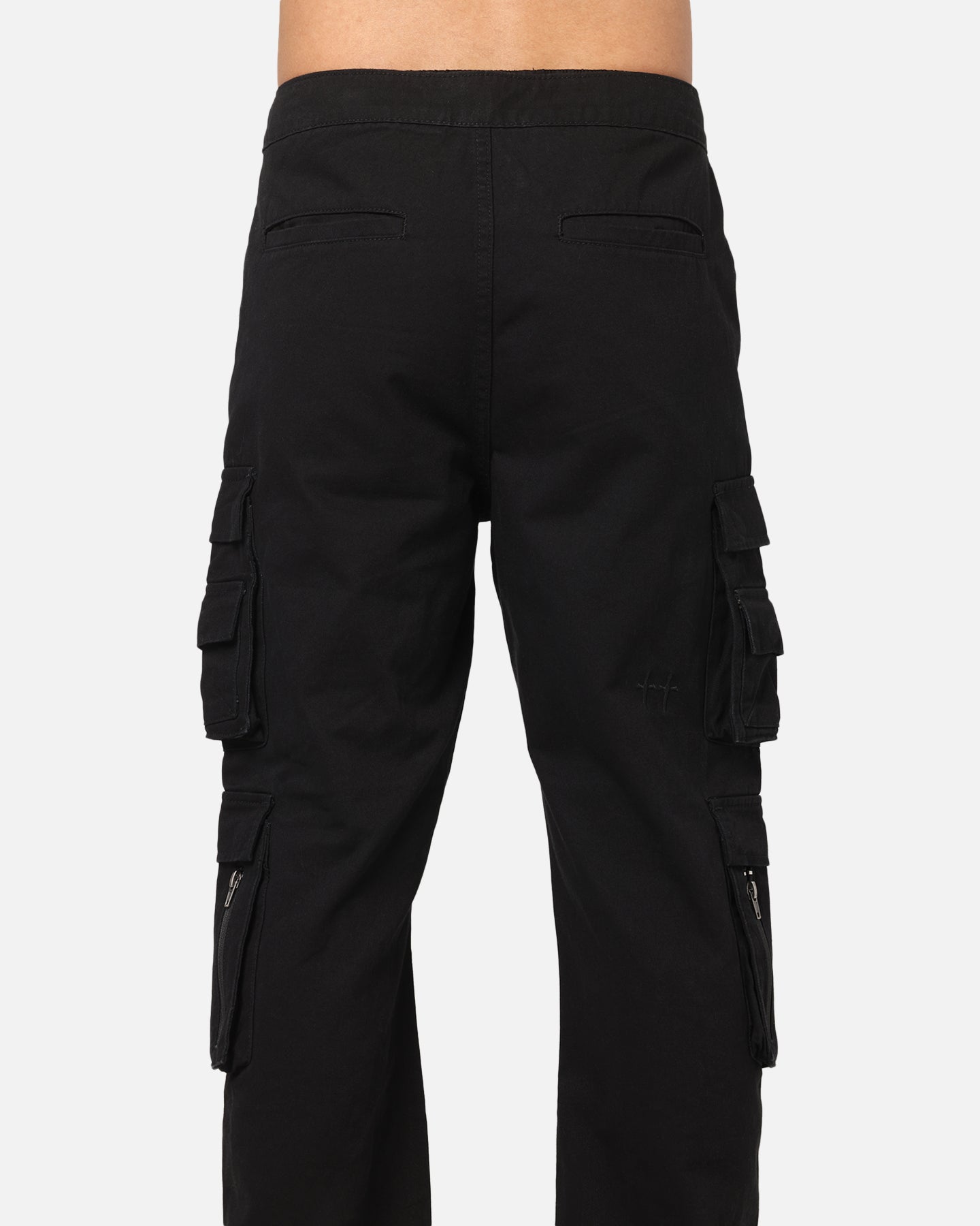 Saint Morta Modern Utility Cargo Pants Washed Black