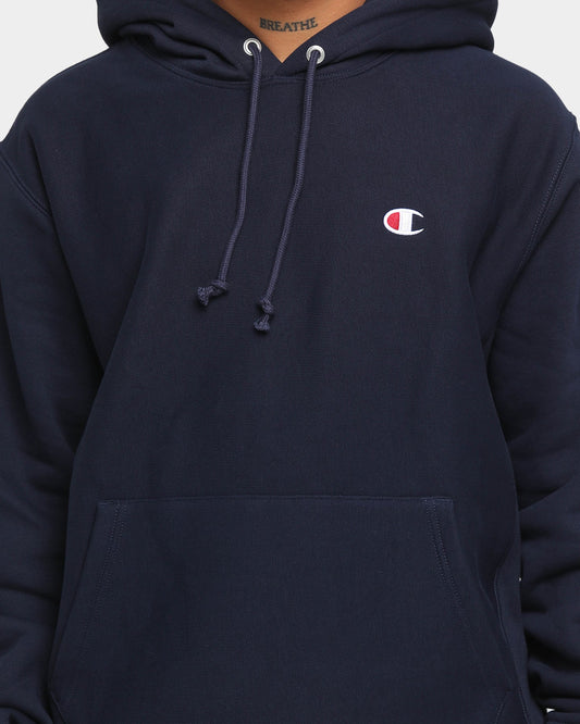 Champion Rev Weave Hoodie Navy