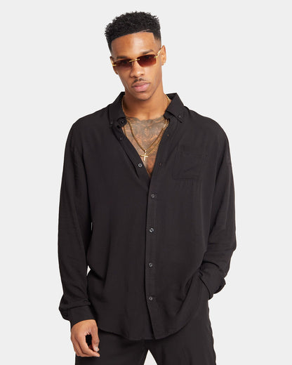 XXIII Crete Long Sleeve Button Up Shirt Black