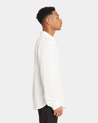 XXIII Crete Long Sleeve Button Up Shirt White