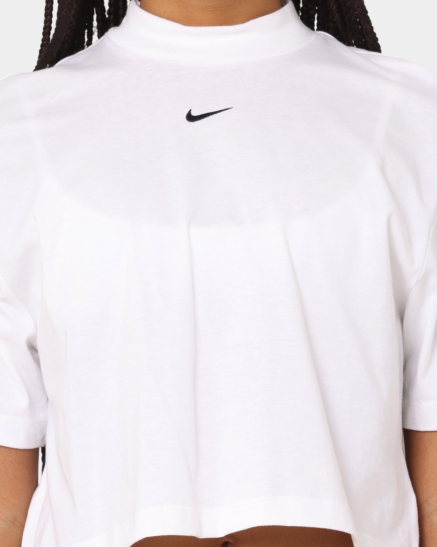 Nike Women's Nike Sportswear Essential Mock Boxy T-Shirt White/Black