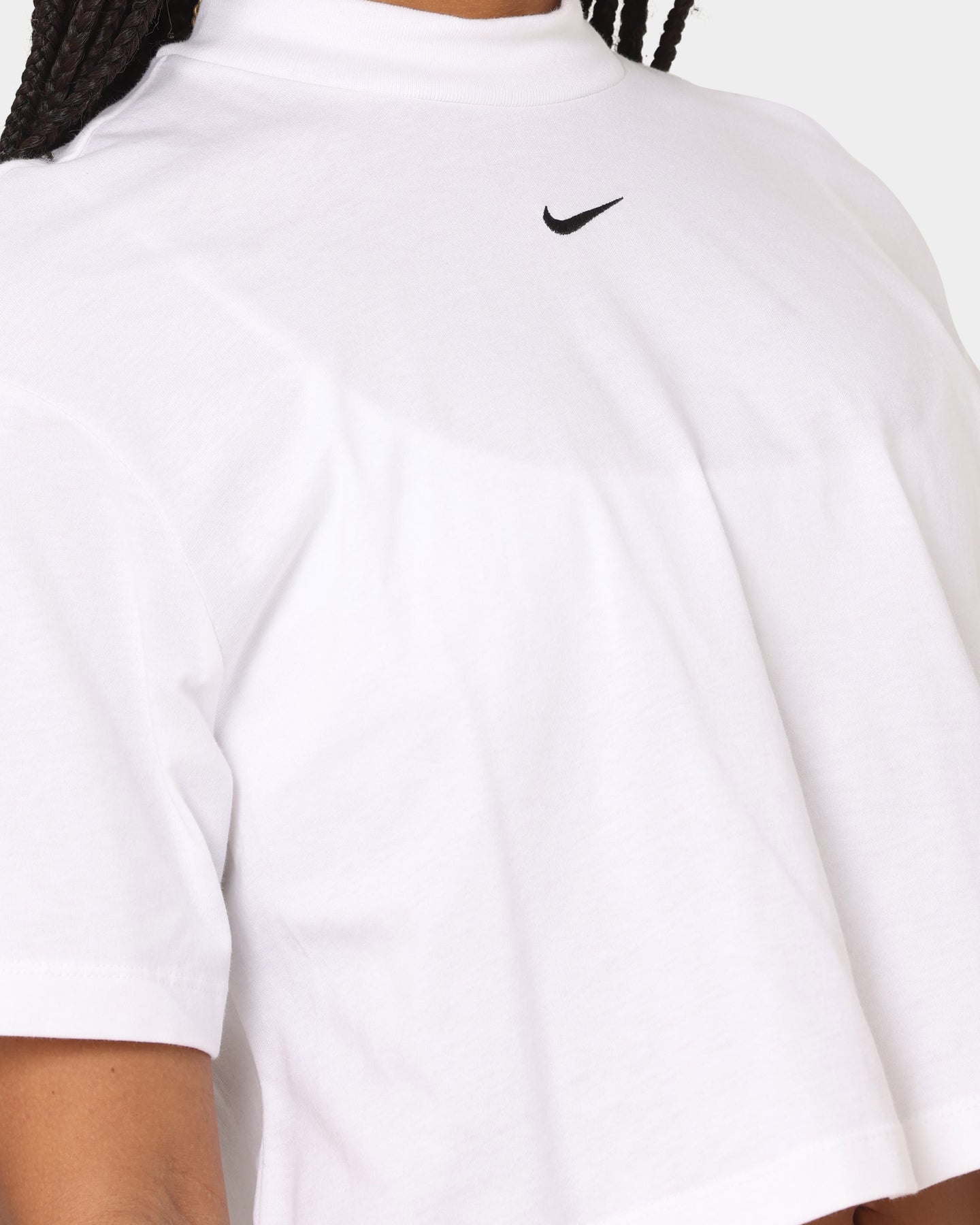 Nike Women's Nike Sportswear Essential Mock Boxy T-Shirt White/Black