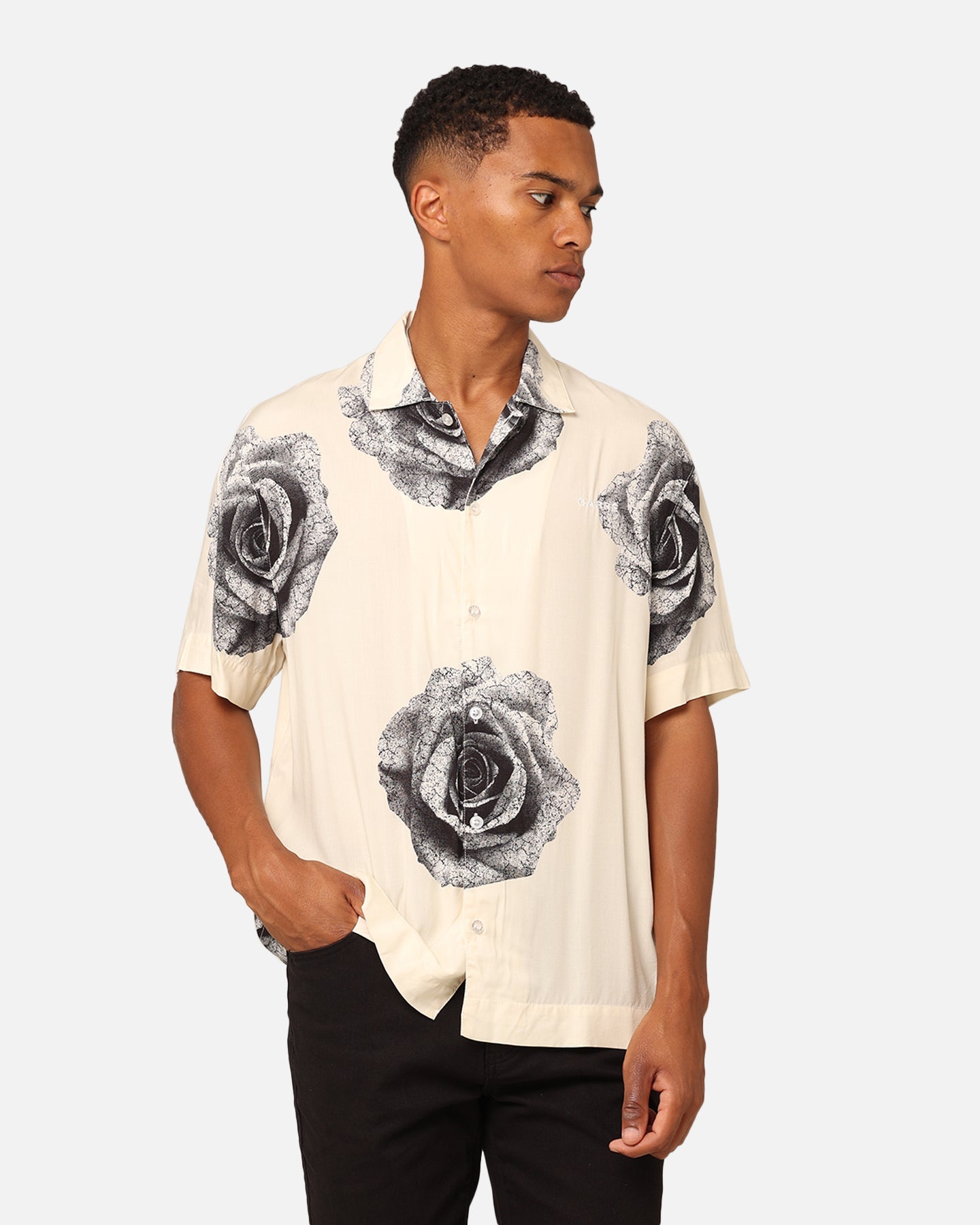 Carré Rose Bunch Button Up Shirt Off White