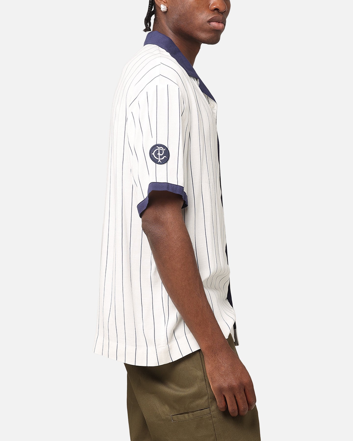 Carre Base Short Sleeve Button Up Shirt Off White