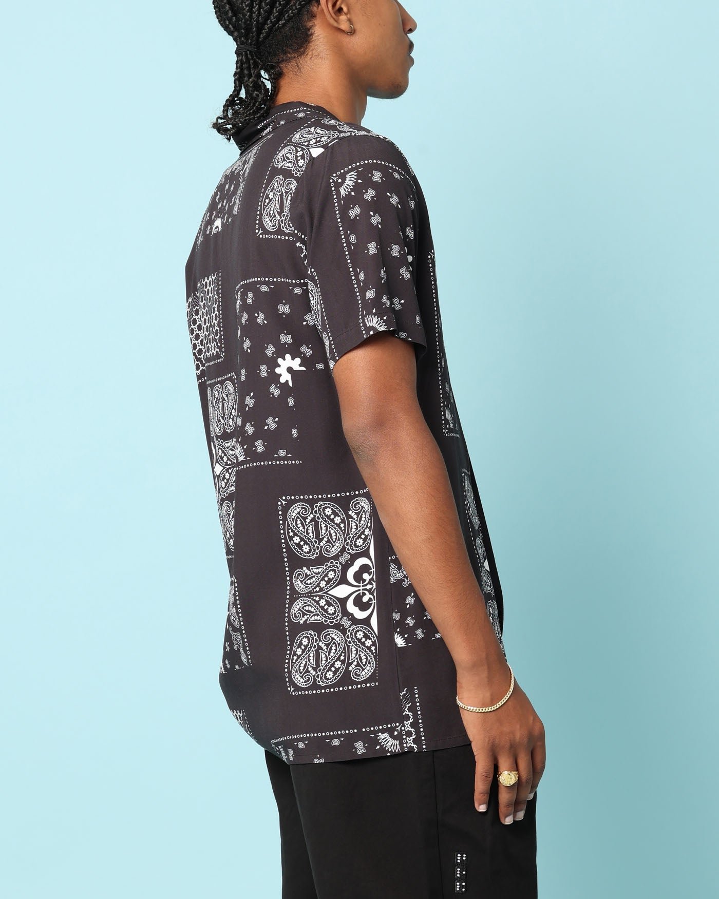 Carré Fragment Button Up Shirt Black