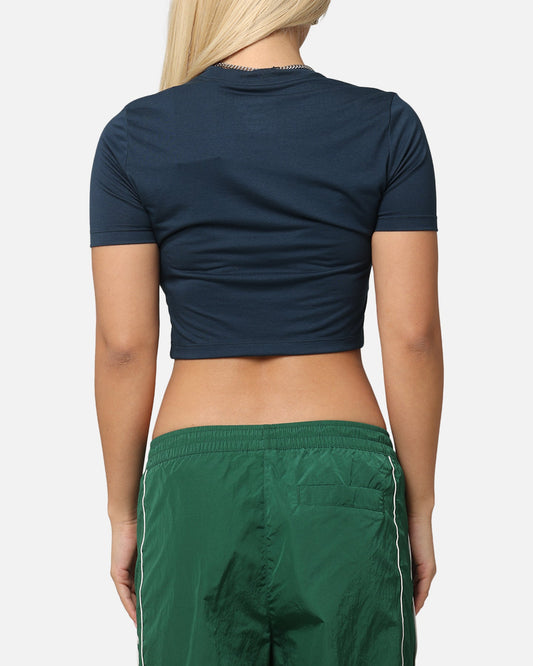 Nike Women's Sportswear Essential Slim Cropped T-Shirt Armory Navy/White