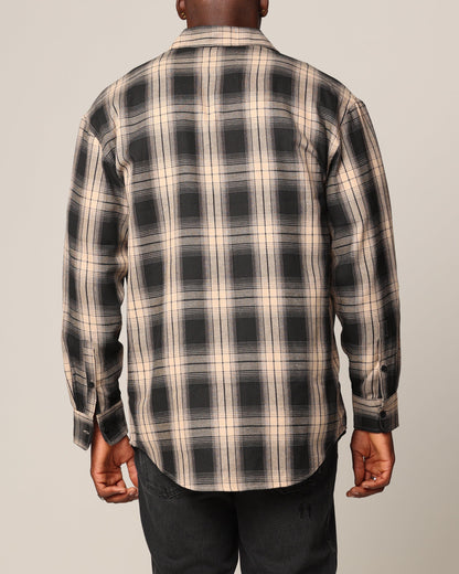 Saint Morta Icon Flannel Shirt Tan/Black