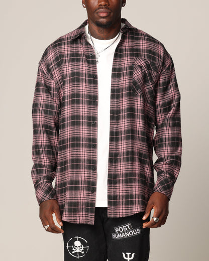 Saint Morta Heron Flannel Shirt Pink/Black
