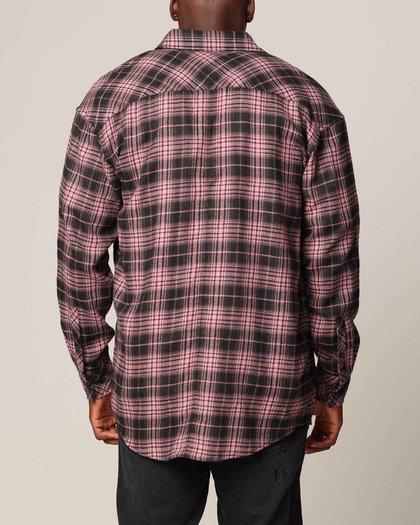 Saint Morta Heron Flannel Shirt Pink/Black