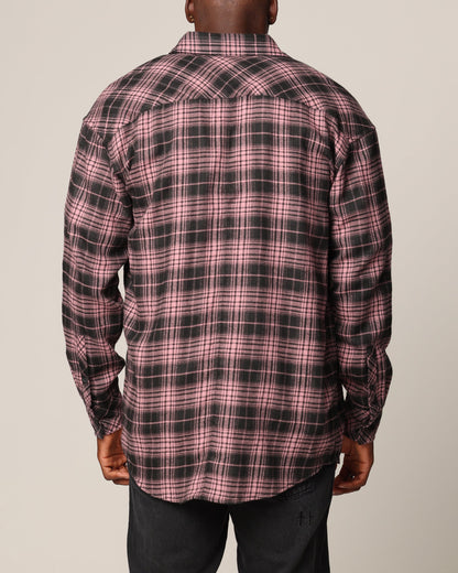Saint Morta Heron Flannel Shirt Pink/Black