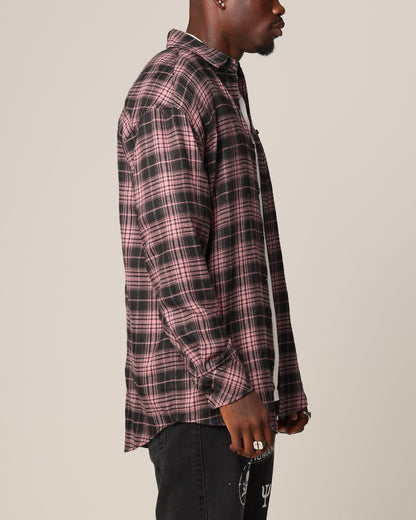 Saint Morta Heron Flannel Shirt Pink/Black