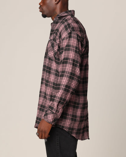 Saint Morta Heron Flannel Shirt Pink/Black