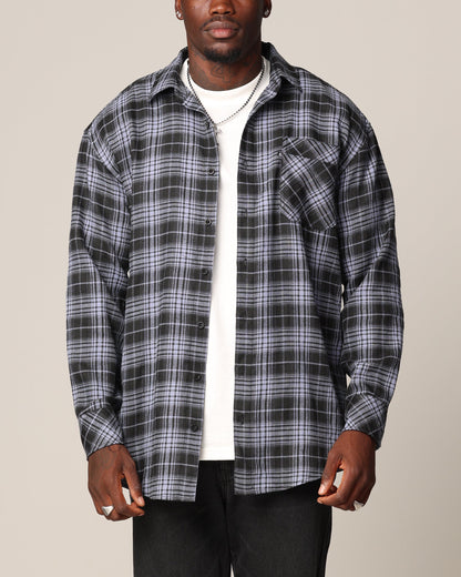 Saint Morta Heron Flannel Shirt Blue/Black