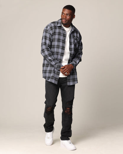 Saint Morta Heron Flannel Shirt Blue/Black