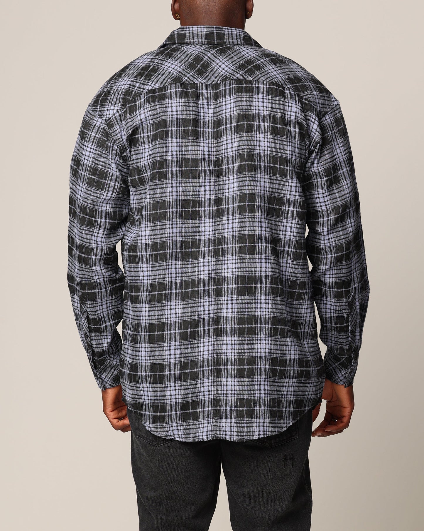 Saint Morta Heron Flannel Shirt Blue/Black