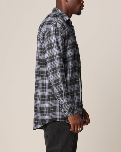 Saint Morta Heron Flannel Shirt Blue/Black