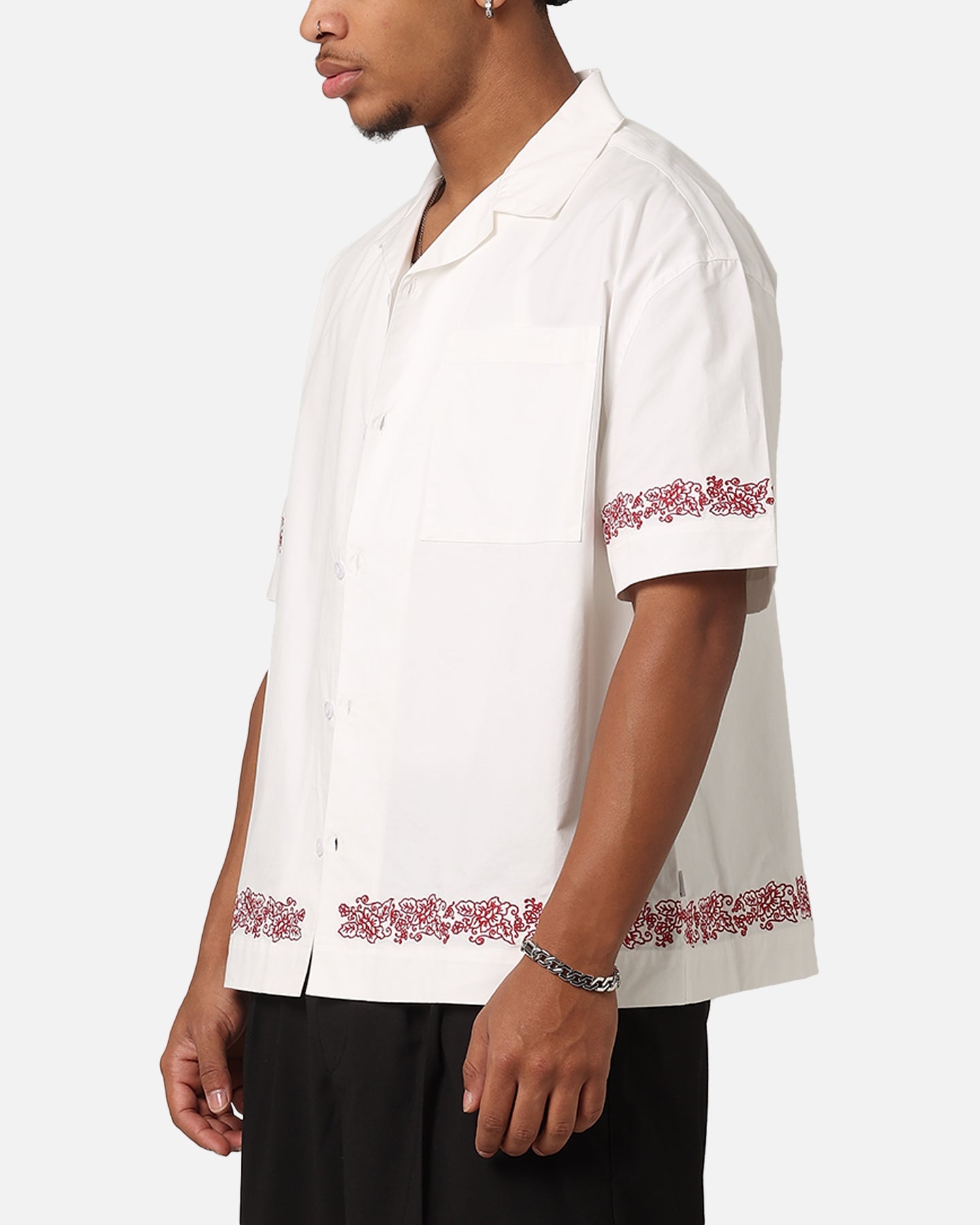 Carre Rose Bowl Button Up Shirt Off White