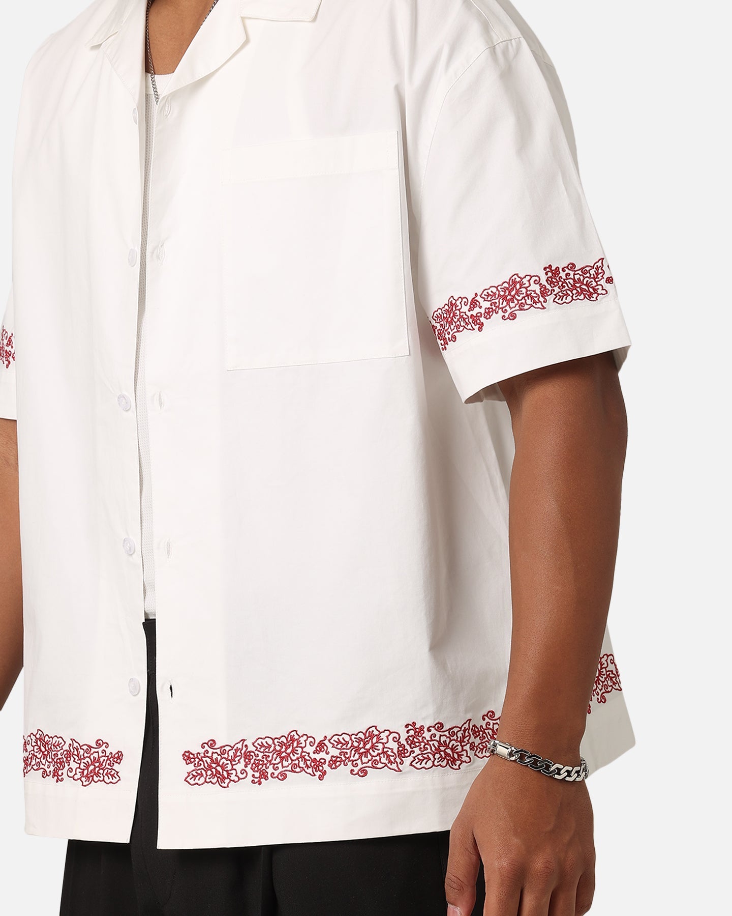 Carre Rose Bowl Button Up Shirt Off White