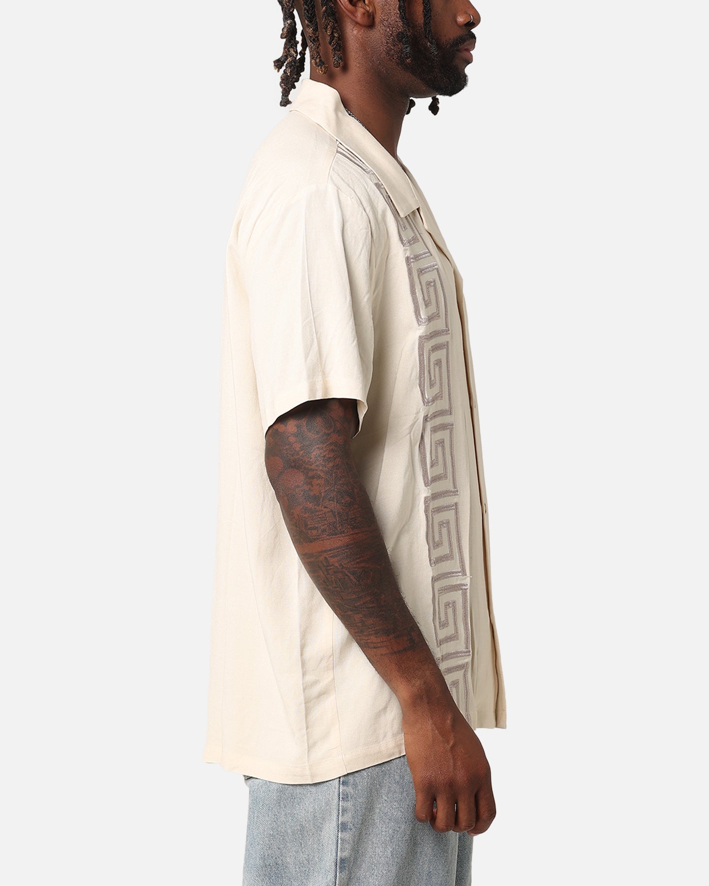 XXIII Hellas Linen Button Up Shirt Off White