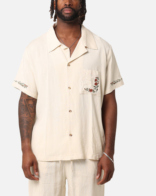 XXIII Serene Linen Button Up Shirt Off White