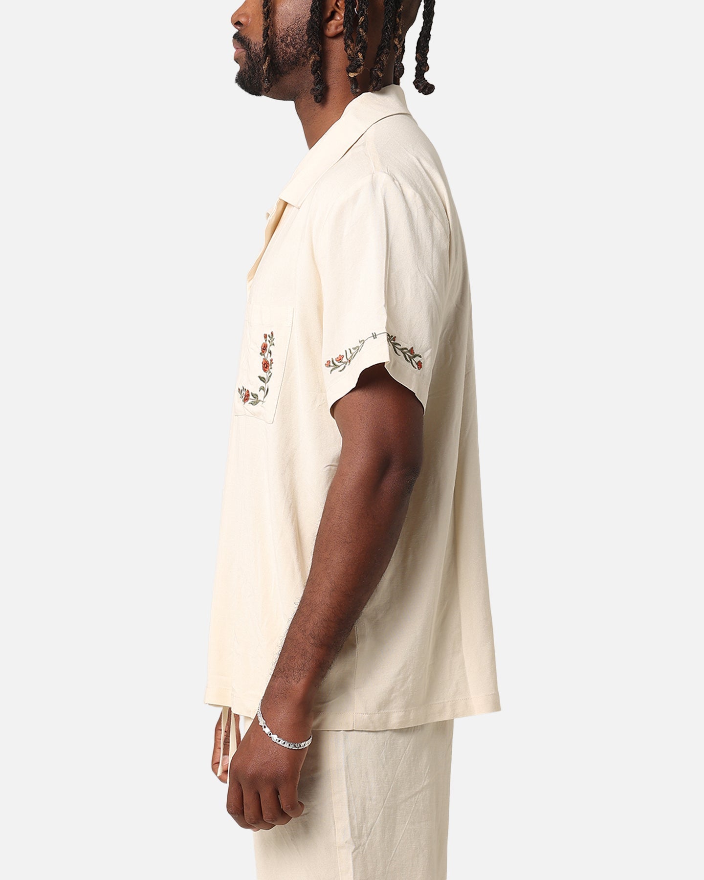 XXIII Serene Linen Button Up Shirt Off White