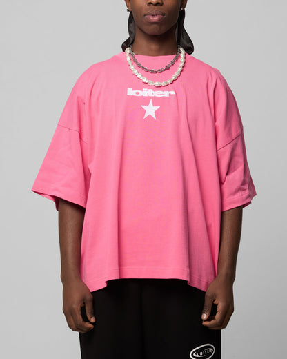 Loiter Premium Essentials Boxy T-Shirt Pink