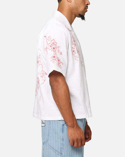 Carre Blossom Button Up Shirt White/Red