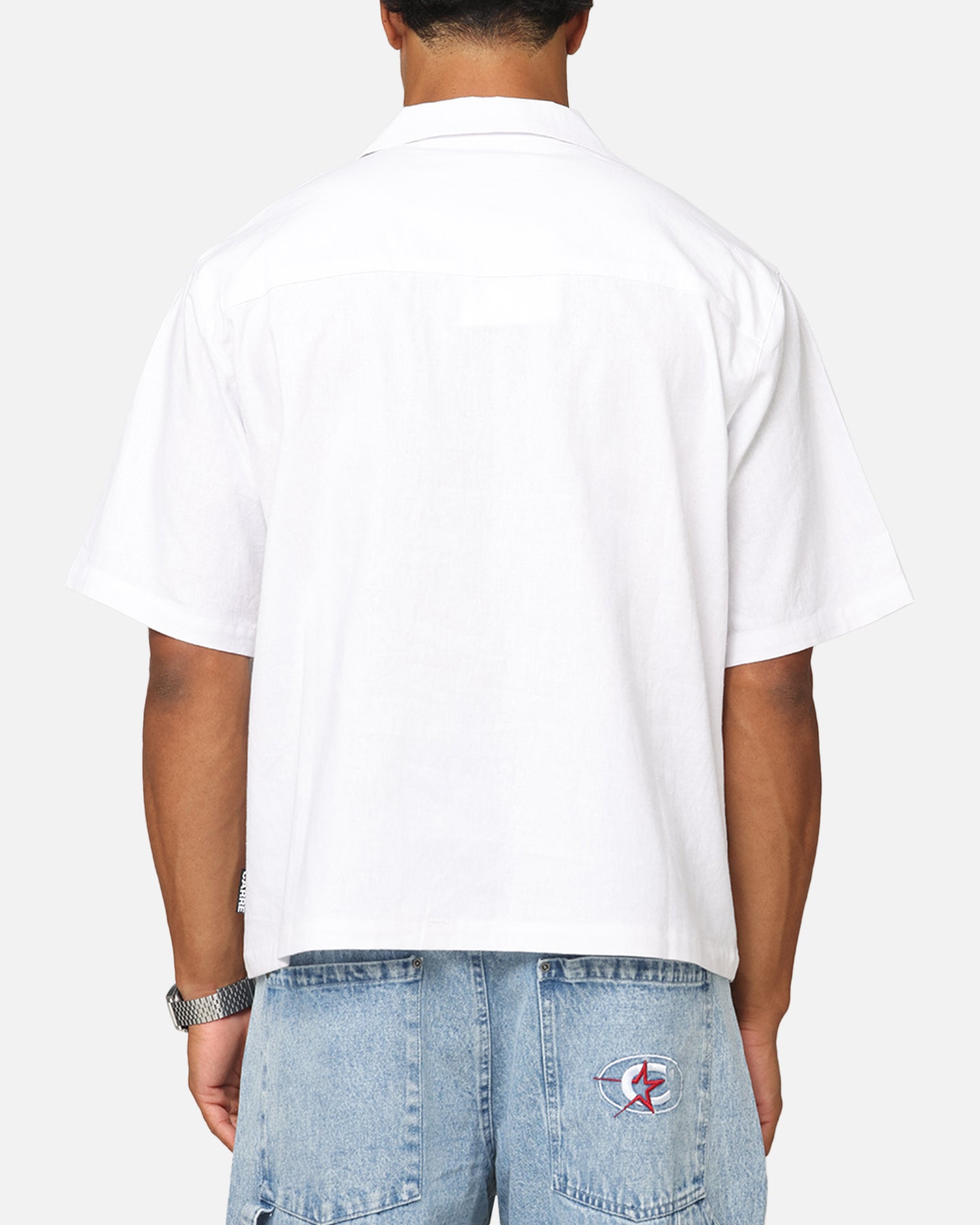 Carre Crane Button Up Shirt White/Light Blue