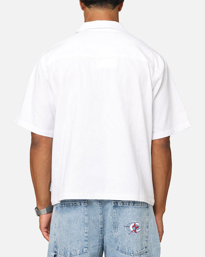 Carre Crane Button Up Shirt White/Light Blue