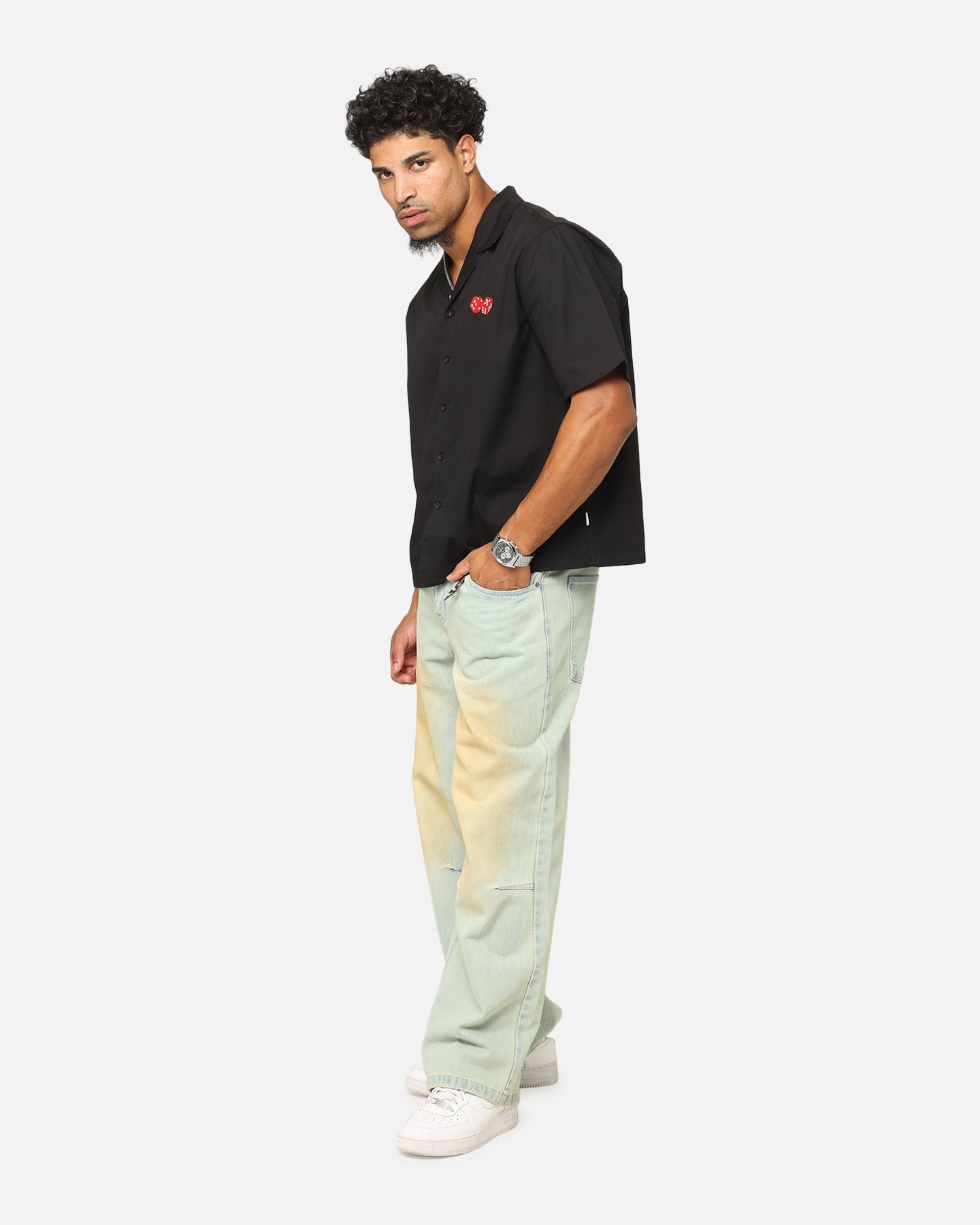 Carre Dice Club Button Up Shirt Black