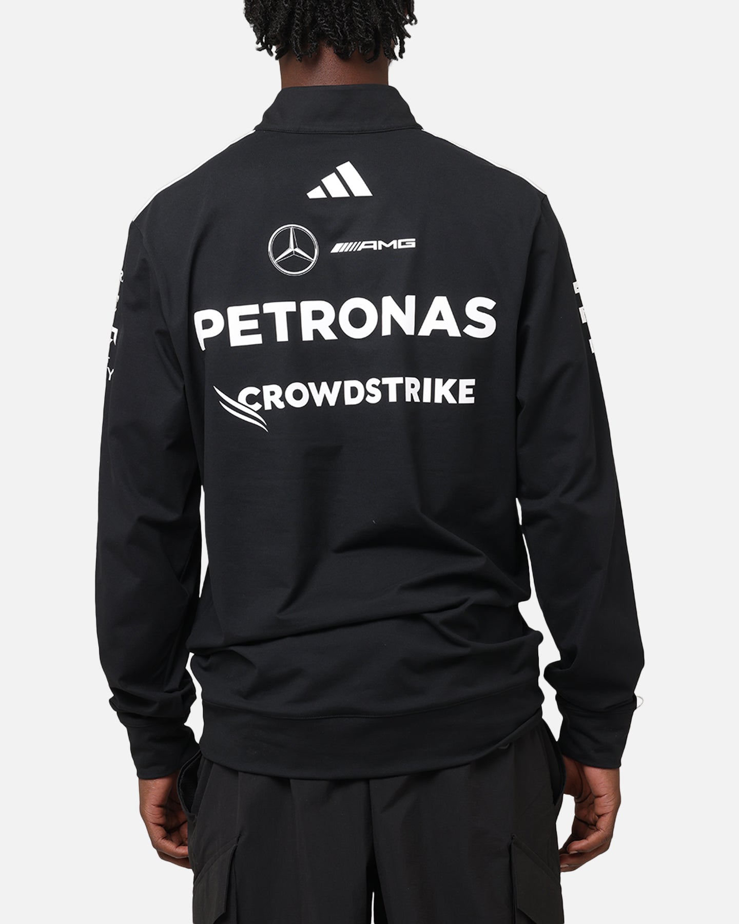 adidas x Mercedes-AMG PETRONAS Formula One F1 2025 Team Quarter Zip Jacket Black/White
