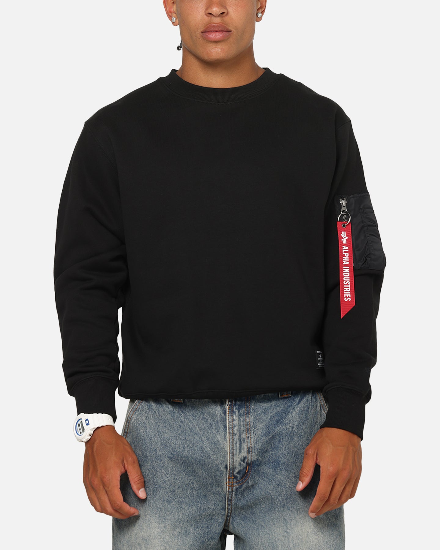Alpha Industries Utility Pocket Crewneck Black