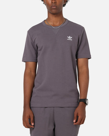 Adidas Trefoil Essentials Waffle T-Shirt Grey Strata