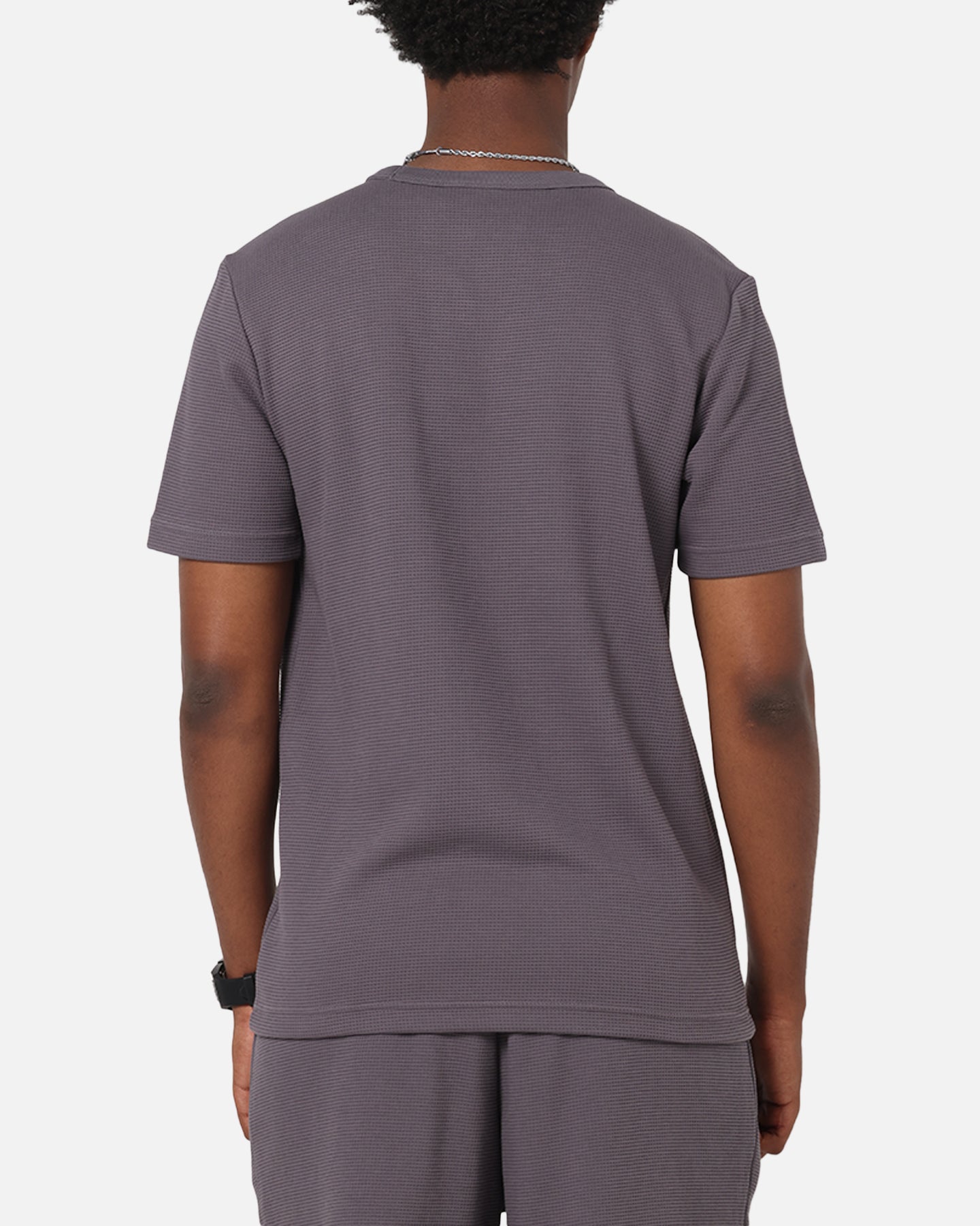Adidas Trefoil Essentials Waffle T-Shirt Grey Strata