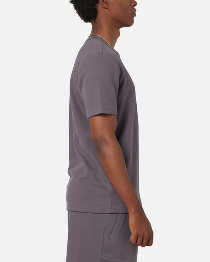 Adidas Trefoil Essentials Waffle T-Shirt Grey Strata