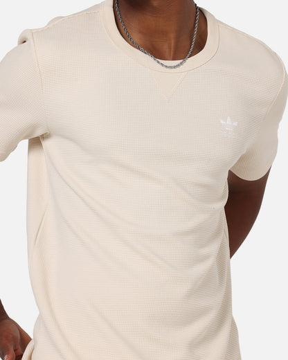 Adidas Trefoil Essentials Waffle T-Shirt Wonder White