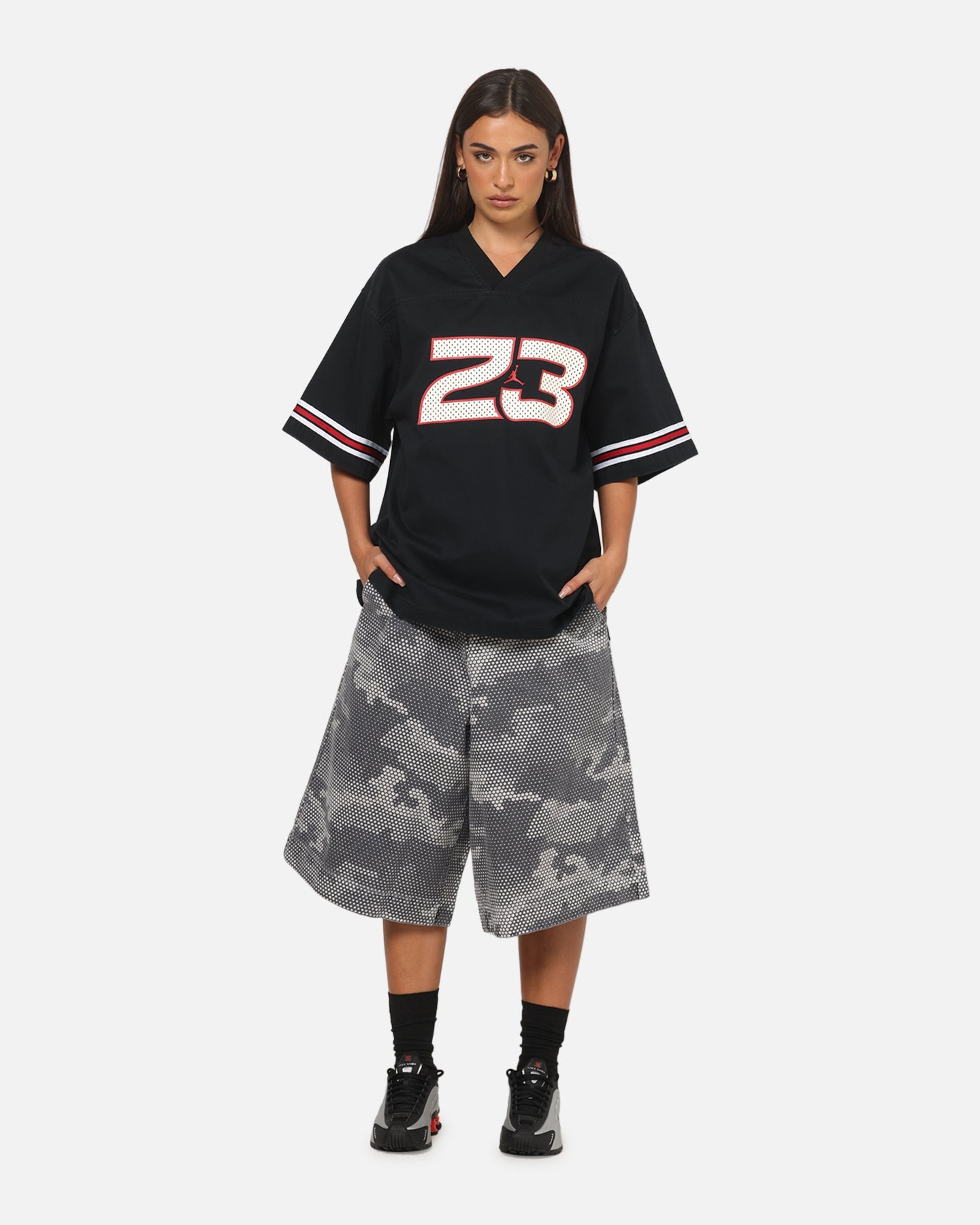 Jordan Women's Flight Woven Jersey Top Black