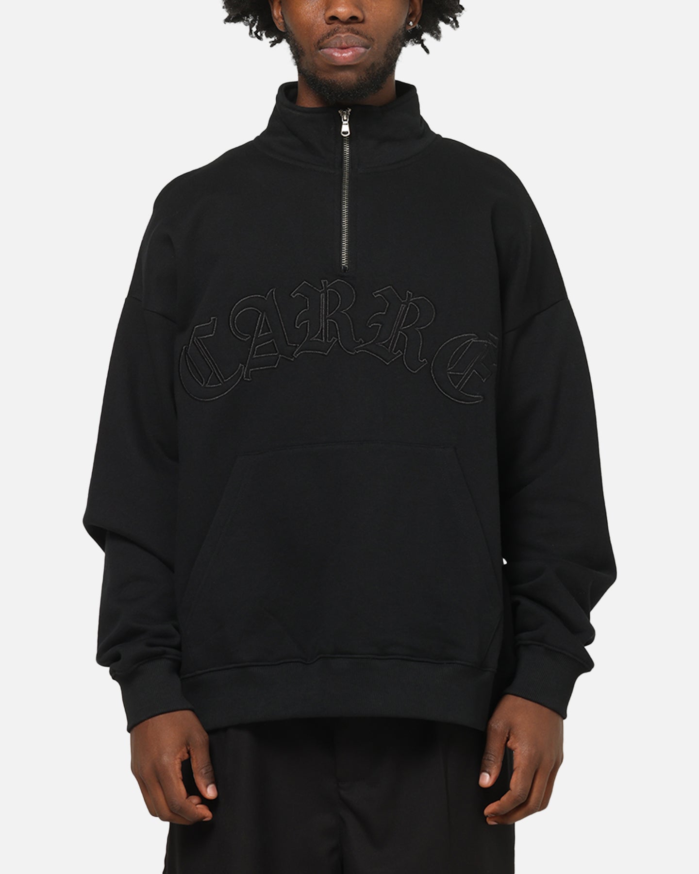 Carre Gridlock 1/4 Zip Crewneck Black