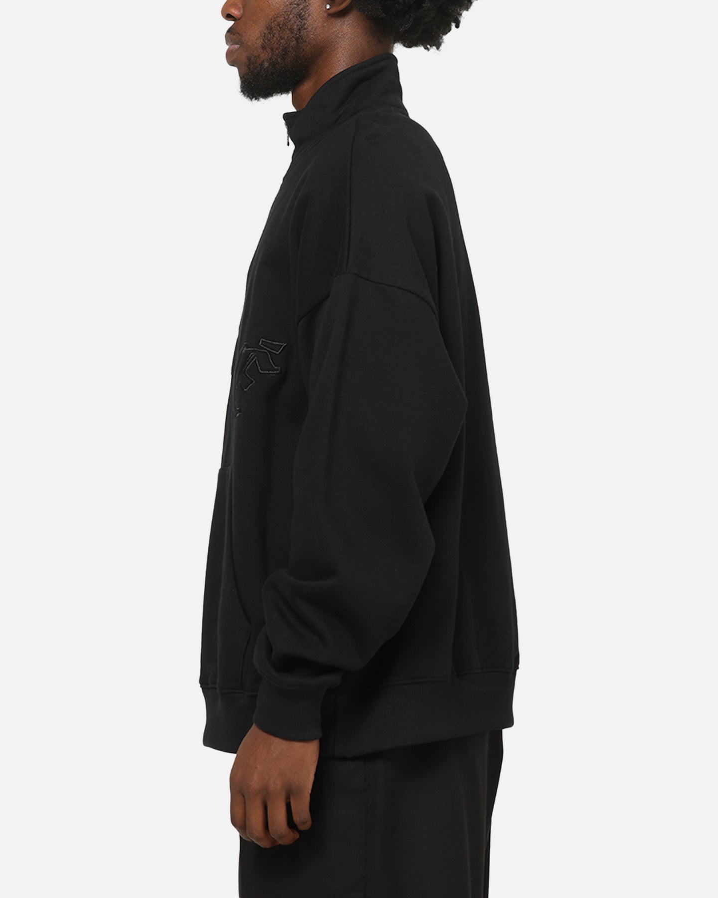 Carre Gridlock 1/4 Zip Crewneck Black