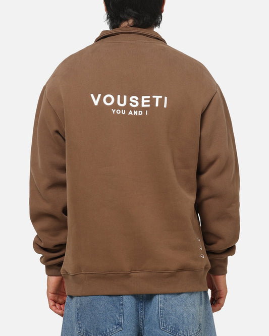 Vouseti The OG Quarter Zip Crewneck Coffee