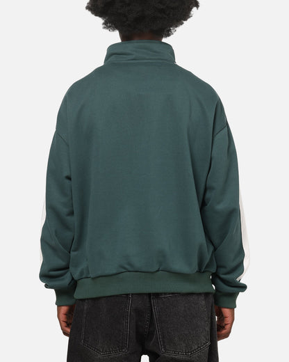 Carre Footie 1/4 Zip Crewneck Green/Off White