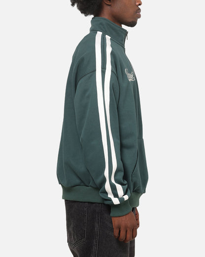 Carre Footie 1/4 Zip Crewneck Green/Off White