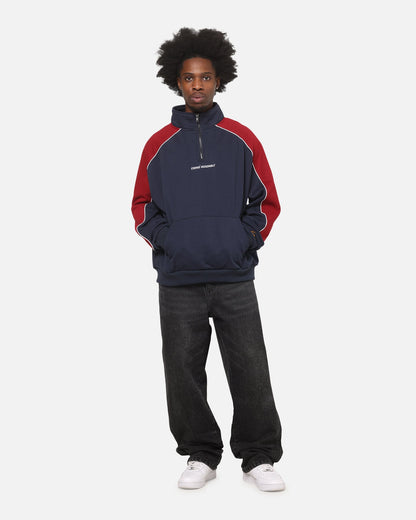 Carre Assembly League 1/4 Zip Crewneck Navy/Red