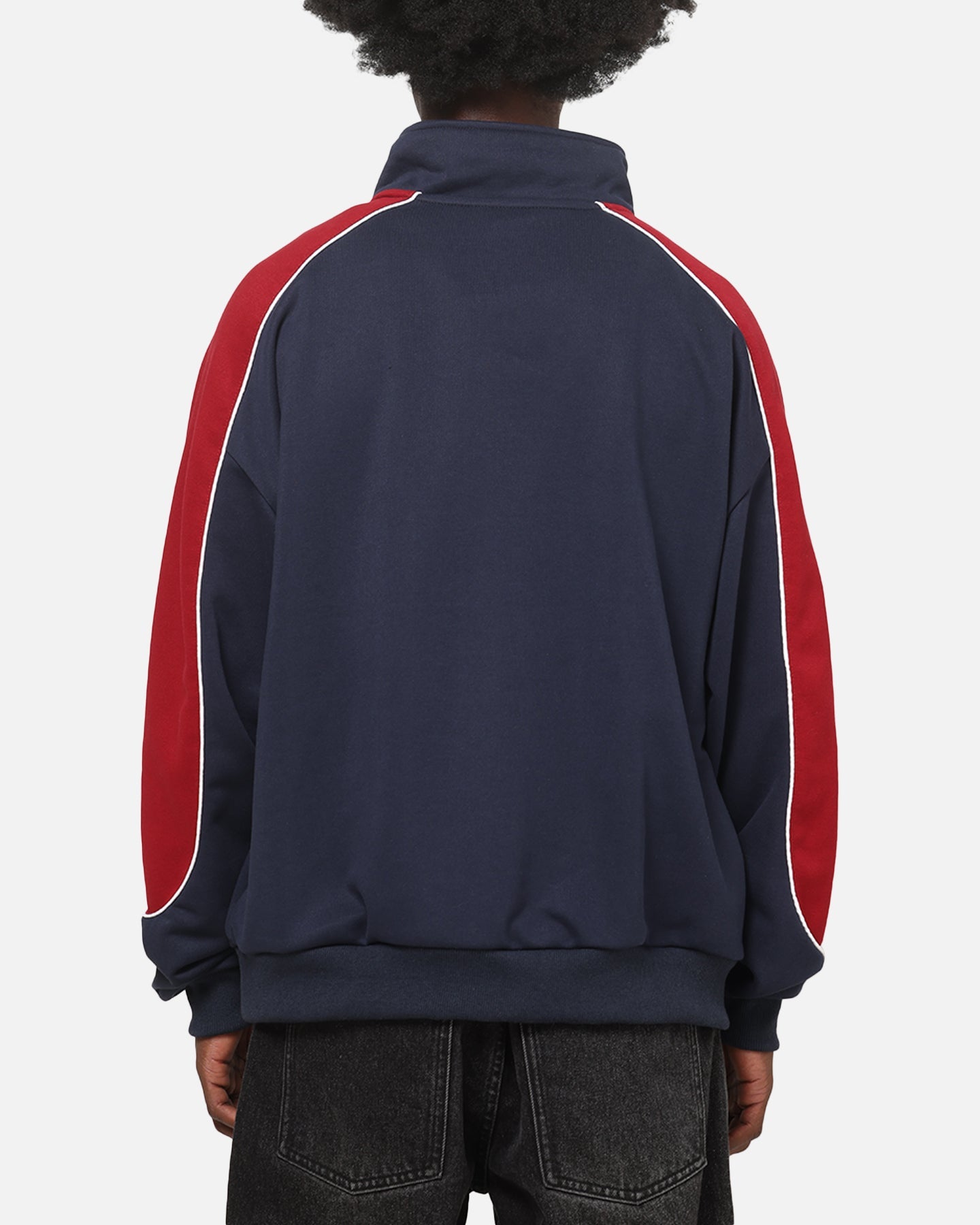 Carre Assembly League 1/4 Zip Crewneck Navy/Red
