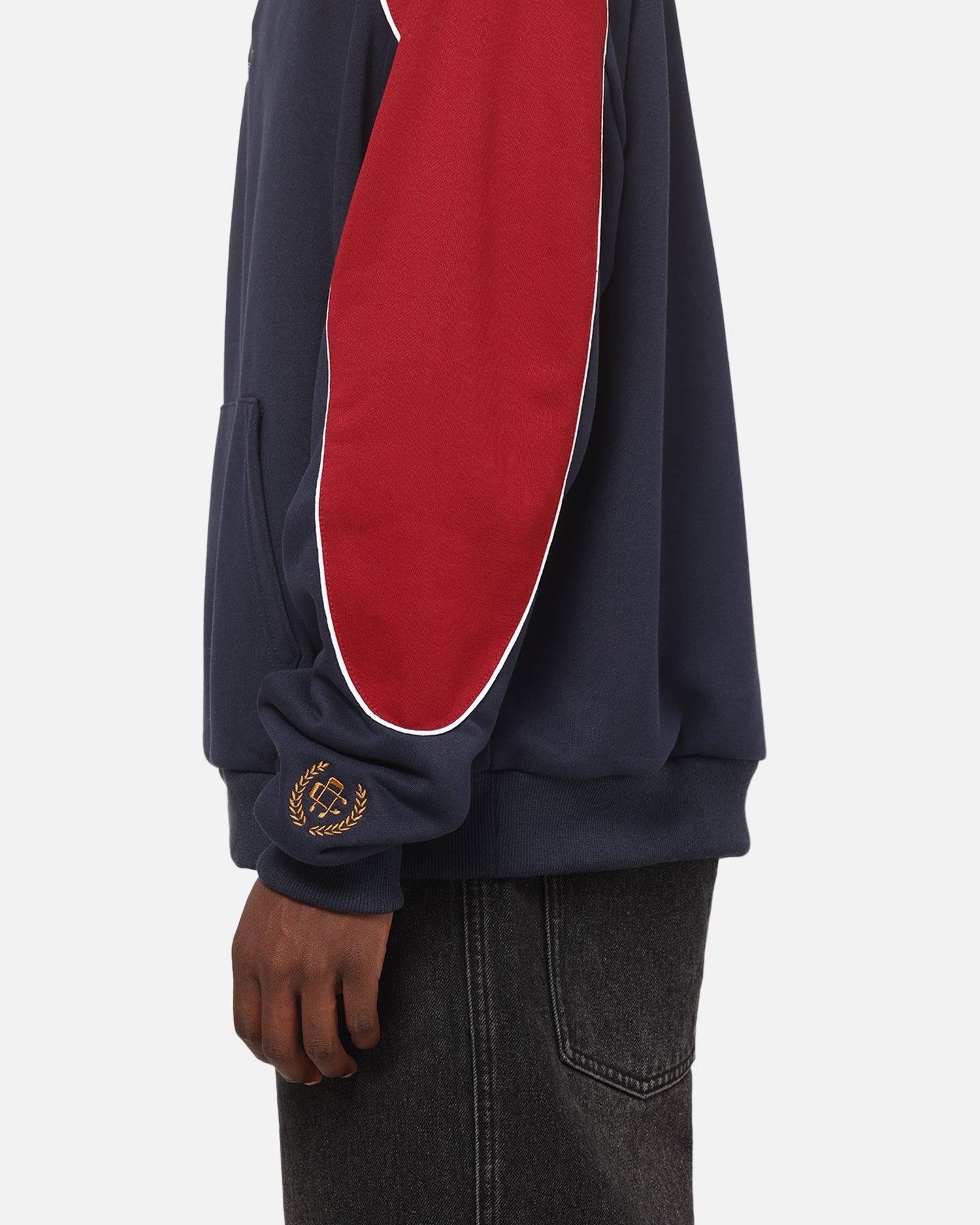 Carre Assembly League 1/4 Zip Crewneck Navy/Red