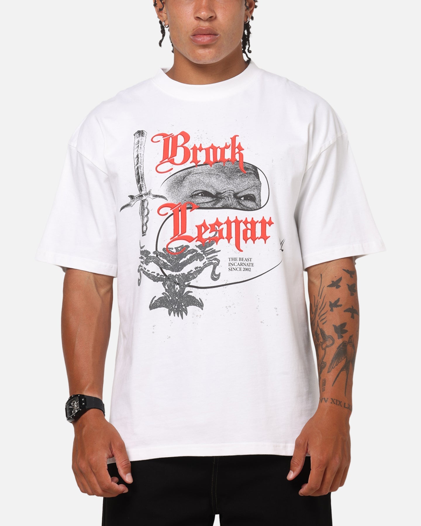 73Studio X WWE Brock Lesner Vintage T-Shirt White