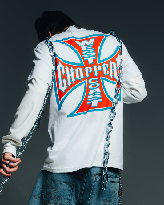 West Coast Choppers 80's Chiseled Logo T-Shirt White